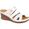 Extreme By Eddie Marc Wedge Slide Sandal In White