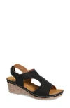 Extreme By Eddie Marc Wedge Slingback Sandal In Black