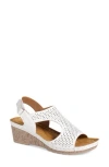 Extreme By Eddie Marc Wedge Slingback Sandal In White