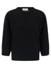 Extreme Cashmere Cuffed-sleeve Crew-neck Sweater In Black
