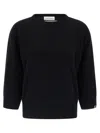 Extreme Cashmere Cuffed-sleeve Crew-neck Sweater In Black