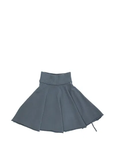 Extreme Cashmere A-line Mini Skirt In Blue
