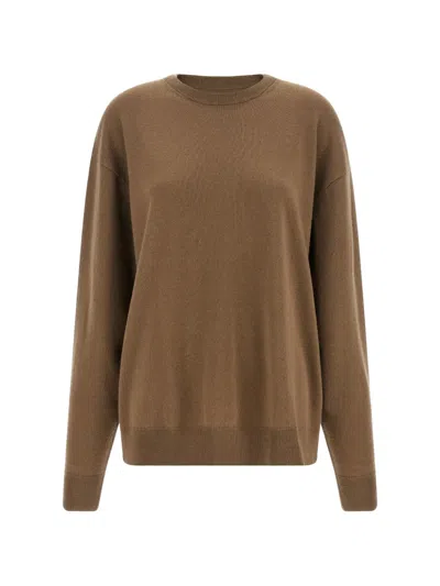 Extreme Cashmere April Edition 476 Relaxed Crew Sweater In Brown