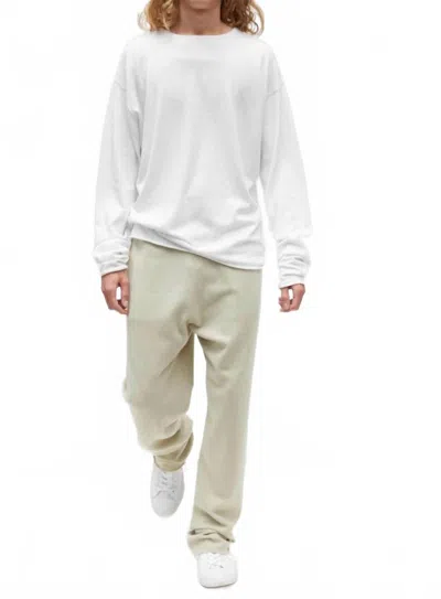 Extreme Cashmere Aries Long Sleeve Tee In Snow In White