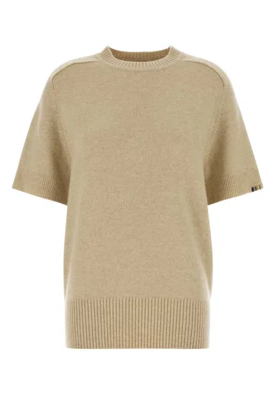 Extreme Cashmere Beige Stretch Cashmere Blend Scott Sweater In Neutral