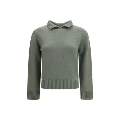 Extreme Cashmere Bicolor Cashmere Sweatshirt In Green