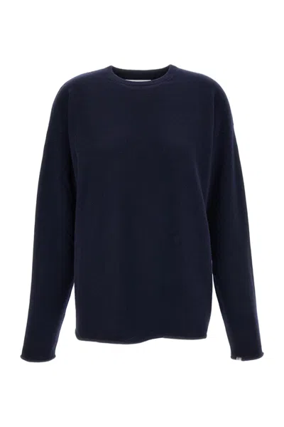 Extreme Cashmere Black Cashmere-blend N.493 Oversized Sweater In Blue