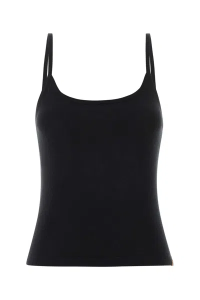 Extreme Cashmere Black Cotton Blend Britney Tank Top