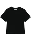Extreme Cashmere Black Crew Neck T-shirt In Black