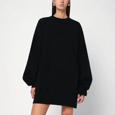 Extreme Cashmere Oversized Ribbed Cashmere Sweater With Long Sleeves In Black