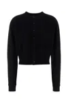 Extreme Cashmere Black Stretch Cashmere Blend Cardigan In Black