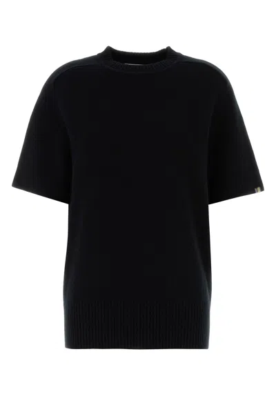 Extreme Cashmere Black Stretch Cashmere Blend Scott Sweater