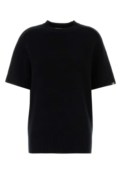 Extreme Cashmere Black Stretch Cashmere Blend Scott Sweater In Brown