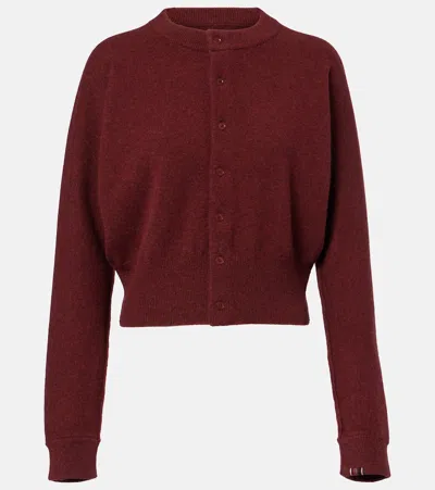 Extreme Cashmere Blouson Cashmere-blend Cardigan In Red