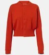 Extreme Cashmere Blouson Cashmere-blend Cardigan In Red