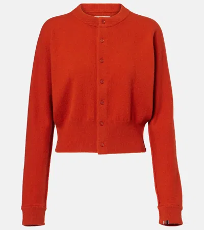 Extreme Cashmere Blouson Cashmere-blend Cardigan In Red