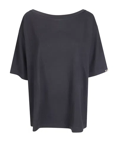 Extreme Cashmere Collum Boat-neck T-shirt In Black