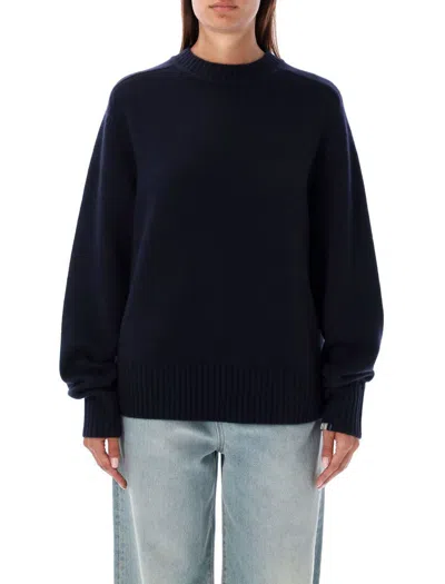 Extreme Cashmere Belle Cashmere Stretch 2.26 Pullover In Navy