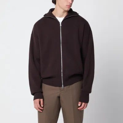 Extreme Cashmere Brown N°385 Xtra Cute Cardigan In Cashmere In Burgundy