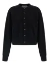 Extreme Cashmere Button-cuffed Cardigan In Black