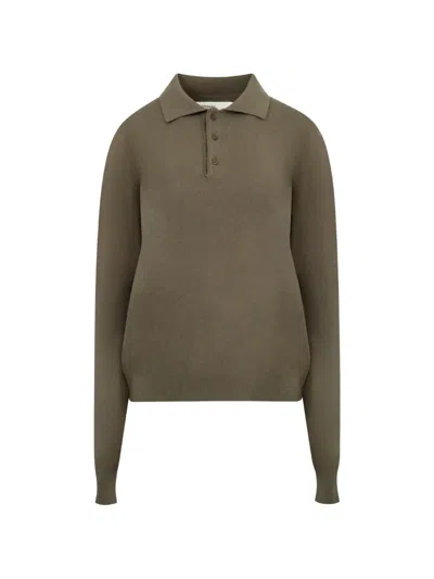 Extreme Cashmere Button-fastening Polo Shirt In Green