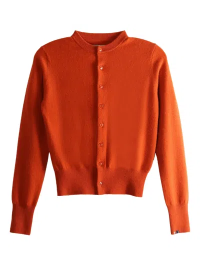 Extreme Cashmere Button-up Cashmere Cardigan In Orange