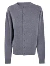 Extreme Cashmere Buttoned Cardigan In Gray