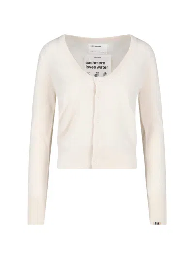 Extreme Cashmere Button-front Cashmere Cardigan In Animal Print