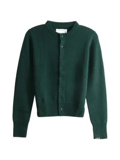 Extreme Cashmere Button-up Knitted Cardigan In Green
