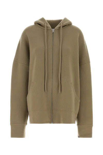 Extreme Cashmere Cappuccino Stretch Cashmere Blend Donnie Oversize Sweatshirt In Brown