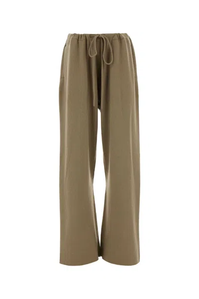 Extreme Cashmere Cappuccino Stretch Cashmere Blend Slouch Joggers In Brown