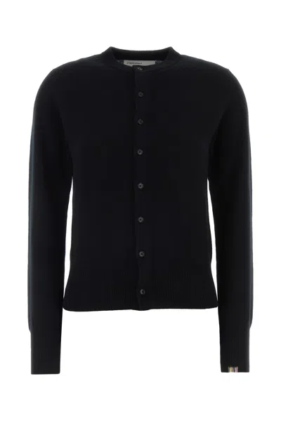 Extreme Cashmere Cardigan Little 2 In Cashmere Nero Donna In Blue