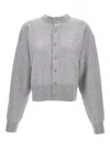 Extreme Cashmere Cashmere-blend Cardigan In Gray
