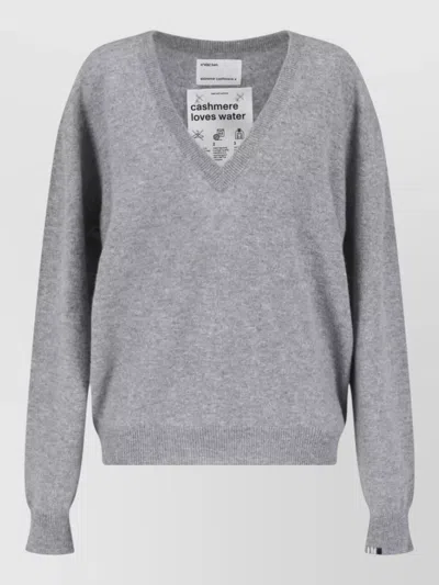 Extreme Cashmere Cashmere Blend Knitwear V Neck Long Sleeves In Gray