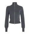 Extreme Cashmere Cashmere-blend No.302 Lemon Zip-up Cardigan In Gray