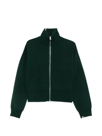 Extreme Cashmere Xtra Out Zip-up Cardigan In Green