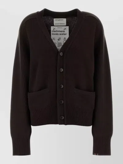 Extreme Cashmere Cashmere Cardigan V Neckline Front Pockets In Black