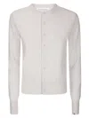 Extreme Cashmere Cashmere Crew Neck Cardigan In White