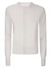Extreme Cashmere Cashmere Crew Neck Cardigan In White