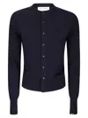 Extreme Cashmere Cashmere Crew Neck Cardigan With Button-down Front In Blue