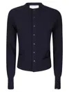 Extreme Cashmere Cashmere Crew Neck Cardigan With Button-down Front In Blue
