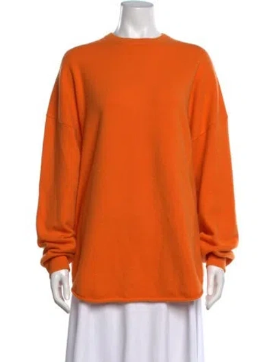 Pre-owned Extreme Cashmere Cashmere Crew Neck Sweater In Orange