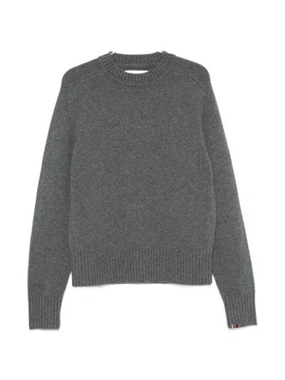 Extreme Cashmere Cashmere Crew Neck Knit Sweater In Gray