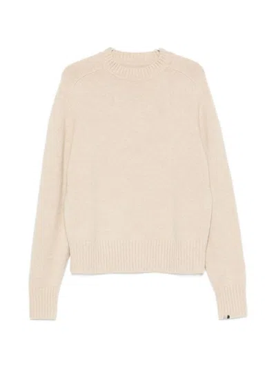 Extreme Cashmere Cashmere Crew Neck Knit Sweater Long Sleeves In Neutral