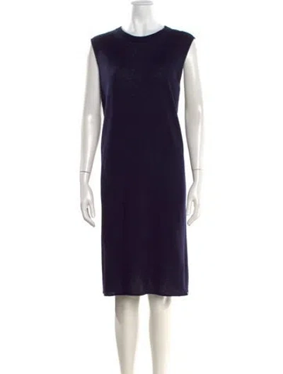 Pre-owned Extreme Cashmere Cashmere Knee-length Dress W/ Tags In Blue
