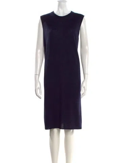 Pre-owned Extreme Cashmere Cashmere Knee-length Dress W/ Tags In Blue