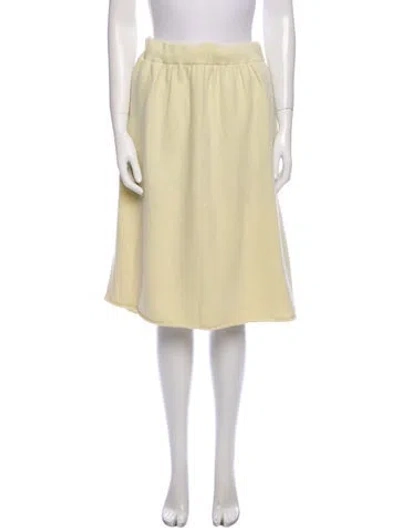 Pre-owned Extreme Cashmere Cashmere Knee-length Skirt In Yellow