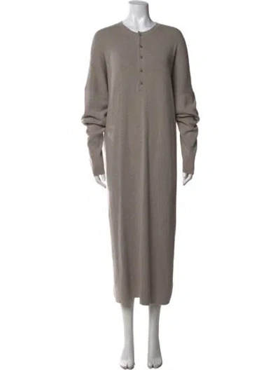 Pre-owned Extreme Cashmere Cashmere Long Dress In Grey