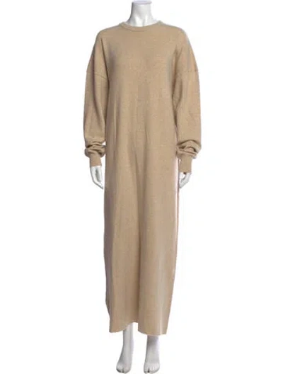 Pre-owned Extreme Cashmere Cashmere Long Dress In Neutrals