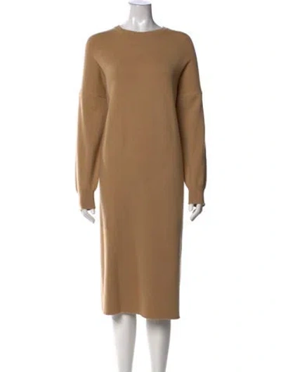 Pre-owned Extreme Cashmere Cashmere Midi Length Dress In Neutrals